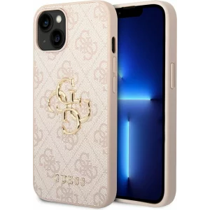 Husa de protectie Guess 4G Metal Logo pentru iPhone 14, Roz