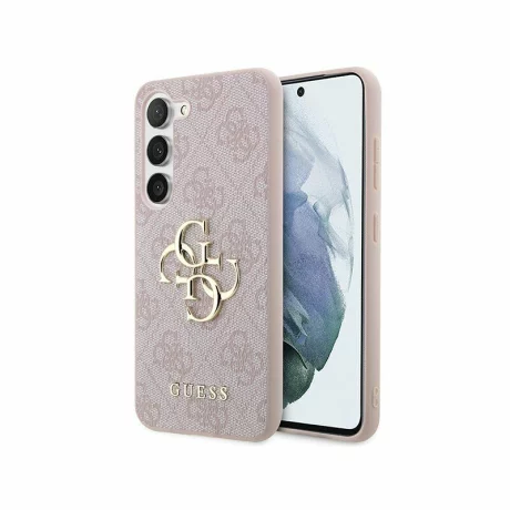 Husa de protectie Guess 4G Metal Logo pentru Samsung Galaxy S23, Roz