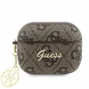 Husa de protectie Guess 4G Script Charms pentru AirPods Pro 2, Maro
