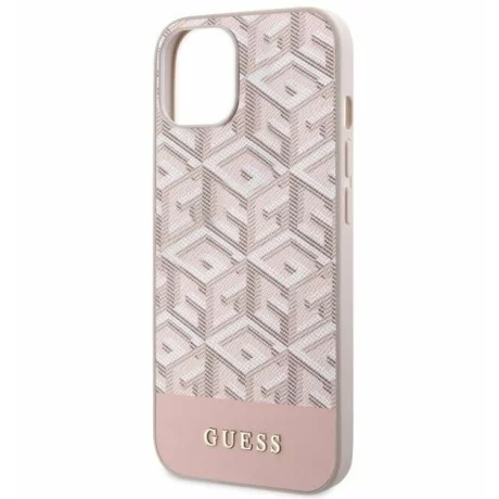 Husa de protectie Guess G Cube MagSafe pentru iPhone 14, Roz