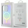 Husa de protectie Guess IML Iridescent Script MagSafe Case for iPhone 15 Pro Max Pink