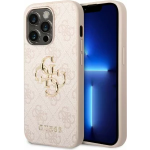 Husa de protectie Guess PU 4G Metal Logo Case for iPhone 15 Plus Pink
