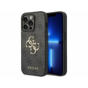 Husa de protectie Guess PU 4G Metal Logo Case for iPhone 15 Pro Grey