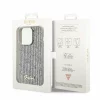 Husa de protectie Guess PU Square Mirror Script Logo Case for iPhone 15 Pro Max Silver