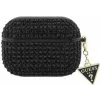 Husa de protectie Guess Rhinestones Triangle Metal Logo pentru AirPods Pro 2, Negru