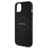 Husa de protectie Guess Saffiano MagSafe pentru iPhone 15, Negru