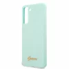 Husa de protectie Guess Silicone Metal Logo Script pentru Samsung Galaxy S21+ 5G, Vernil