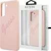 Husa de protectie Guess Vintage Script pentru Samsung Galaxy S21+ 5G,Roz