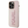 Husa de protectie Karl Lagerfeld 3D Rubber Glitter Logo Karl pentru iPhone 15, Roz