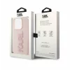 Husa de protectie Karl Lagerfeld 3D Rubber Glitter Logo Karl pentru iPhone 15, Roz