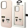 Husa de protectie Karl Lagerfeld Case Liquid Silicone Karl and Choupette MagSafe Compatible pentru iPhone 14 Pro Max, Roz