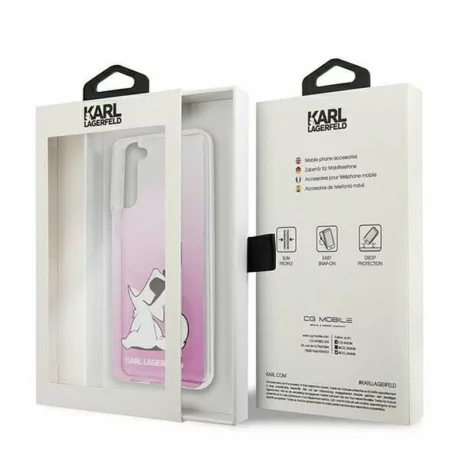 Husa de protectie Karl Lagerfeld Choupette Fun pentru Samsung Galaxy S21+ 5G, Roz