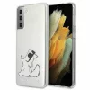 Husa de protectie Karl Lagerfeld Choupette Fun pentru Samsung Galaxy S21+ 5G, Transparent
