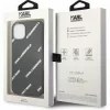 Husa de protectie Karl Lagerfeld Grained Leather Logomania pentru iPhone 14, Negru