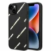 Husa de protectie Karl Lagerfeld Grained Leather Logomania pentru iPhone 14, Negru