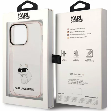 Husa de protectie Karl Lagerfeld IML Choupette NFT pentru iPhone 14 Plus, Roz
