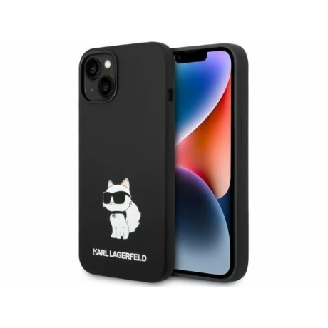 Husa de protectie Karl Lagerfeld Liquid Silicone Choupette NFT pentru iPhone 14 Plus, Negru