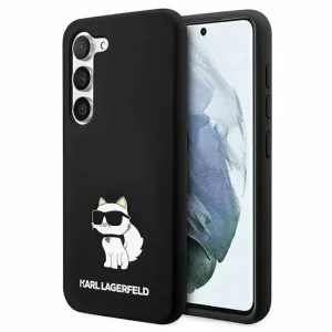 Husa de protectie Karl Lagerfeld Liquid Silicone Choupette NFT pentru Samsung Galaxy S23, Negru