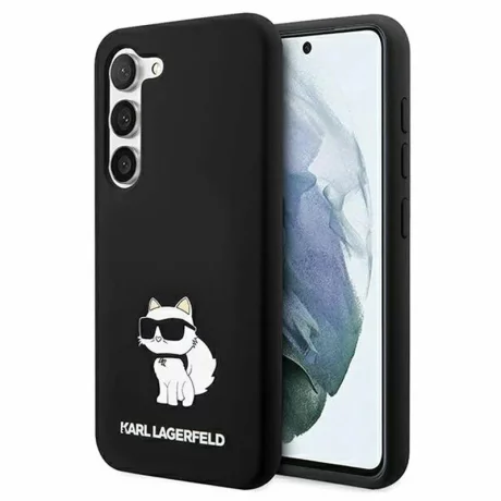 Husa de protectie Karl Lagerfeld Liquid Silicone Choupette NFT pentru Samsung Galaxy S23, Negru