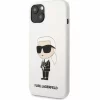 Husa de protectie Karl Lagerfeld Liquid Silicone Ikonik NFT pentru iPhone 13, Alb