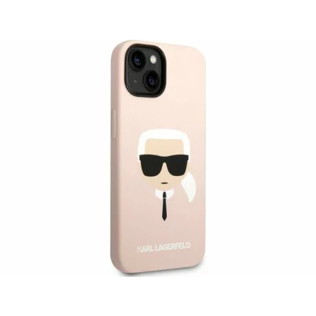 Husa de protectie Karl Lagerfeld Liquid Silicone Ikonik NFT pentru iPhone 14 Plus, Roz