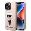 Husa de protectie Karl Lagerfeld Liquid Silicone Ikonik NFT pentru iPhone 14 Pro, Roz