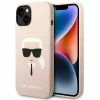 Husa de protectie Karl Lagerfeld Liquid Silicone Karl Head MagSafe Compatible pentru iPhone 14 Plus, Roz