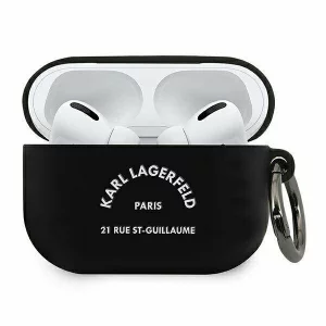 Husa de protectie Karl Lagerfeld Rue St Guillaume pentru Apple AirPods Pro, Negru