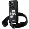 Husa de protectie Karl Lagerfeld Saffiano Crossbody Karl and Choupette NFT pentru iPhone 14 Pro Max, Negru