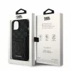 Husa de protectie Karl Lagerfeld Saffiano Monogram Card Slot pentru iPhone 14, Negru