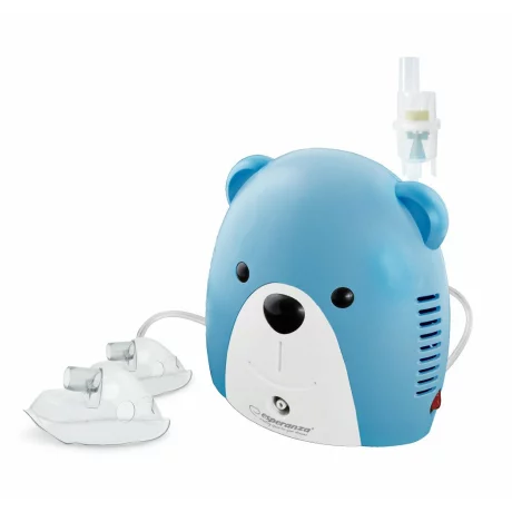 Inhalator/Nebulizator Esperanza TEDDY BEAR, ECN004, 220V, capacitate 10ml, Alb/Albastru