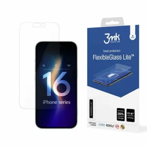 Folie de protectie 3mk FlexibleGlass Lite pentru iPhone 16 Plus