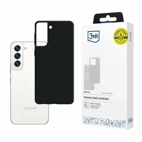 Husa de protectie 3mk Matt Case pentru Samsung S22, Neagra