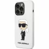 Husa de protectie Karl Lagerfeld Liquid Silicone Ikonik NFT pentru iPhone 14 Pro Max, Alb