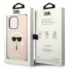 Husa de protectie Karl Lagerfeld Liquid Silicone Karl Head MagSafe Compatible pentru iPhone 14 Pro, Roz