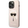 Husa de protectie Karl Lagerfeld Liquid Silicone Karl Head MagSafe Compatible pentru iPhone 14 Pro, Roz
