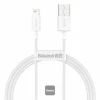 Cablu de date si incarcare Baseus, Superior, CALYS-A02, USB to Lightning, 2.4A, 1m, Alb