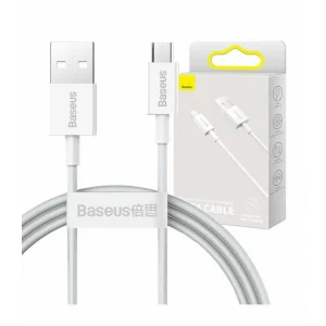 Cablu de date si incarcare Baseus, Superior, CAMYS-02, USB to MicroUSB, 2A, 1m, Alb