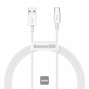 Cablu Incarcare Baseus, Superior Series CATYS-02, USB la USB Type-C, 1m, 66W, Alb