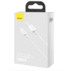 Cablu alimentare si date Baseus, Superior, Fast Charging, USB la Lightning 2.4A 1.5m, Alb CALYS-B02