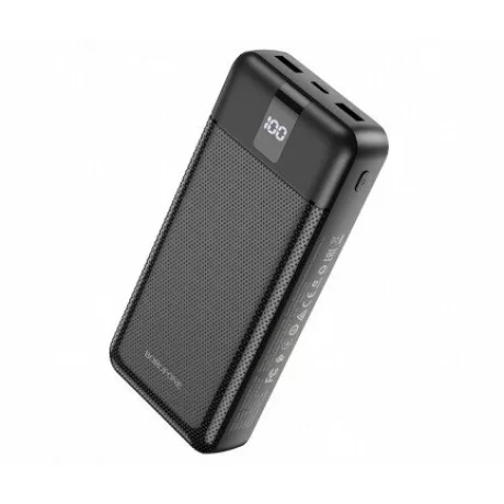 Acumulator extern Borofone BJ20A Mobile, 20000 mA, Standard Charge (5V), Cu Afisaj, Negru