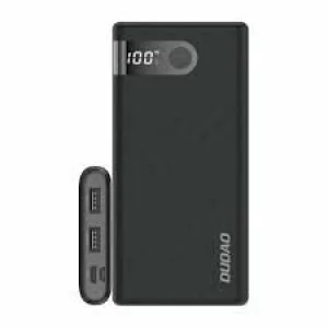 Acumulator extern Dudao, 10000mAh, 20W, 2xUSB ,1xUSB-C,1xMicroUSB, 2A, LED, Negru