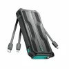 Acumulator extern Joyroom,  Extreme, 10000mAh, 1xUSB, 1xUSB-C, Indicator baterie, Lanterna, Cablu Lightning, USB-C si MicroUSB incorporat, Negru