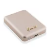 Acumulator extern wireless Guess, 3000mAh, 5W, Magsafe, 1xUSB-C, Indicator baterie, Auriu
