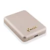 Acumulator extern wireless Guess, 5000mAh, 15W, Magsafe, 1xUSB-C, Indicator baterie, Auriu