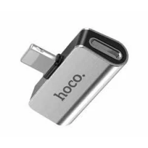 Adaptor Audio HOCO, LS24, tip Lightning la Lightning / Lightning, Argintiu