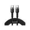 Cablu Date si Incarcare Baseus, Cafule CATKLF-ALG1, USB Type-C la USB Type-C, 100W, 2m, Gri
