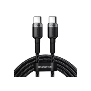 Cablu Date si Incarcare Baseus, Cafule CATKLF-ALG1, USB Type-C la USB Type-C, 100W, 2m, Gri