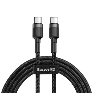Cablu Date si Incarcare Baseus CATKLF-HG1 Type C Baseus Cafule QC 3.0 60W 3A 2m Negru