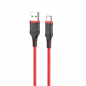 Cablu Date si Incarcare Borofone, BX67, USB la USB Type-C, 1m, 3A, Rosu